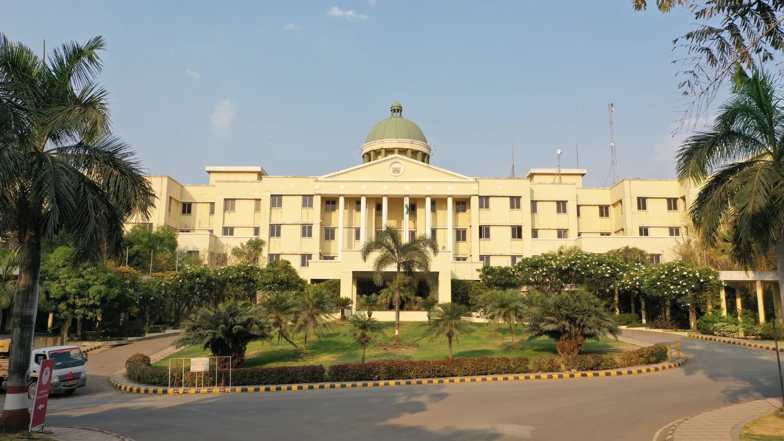 Ajeenkya DY Patil University campus building with classical dome architecture, Pune