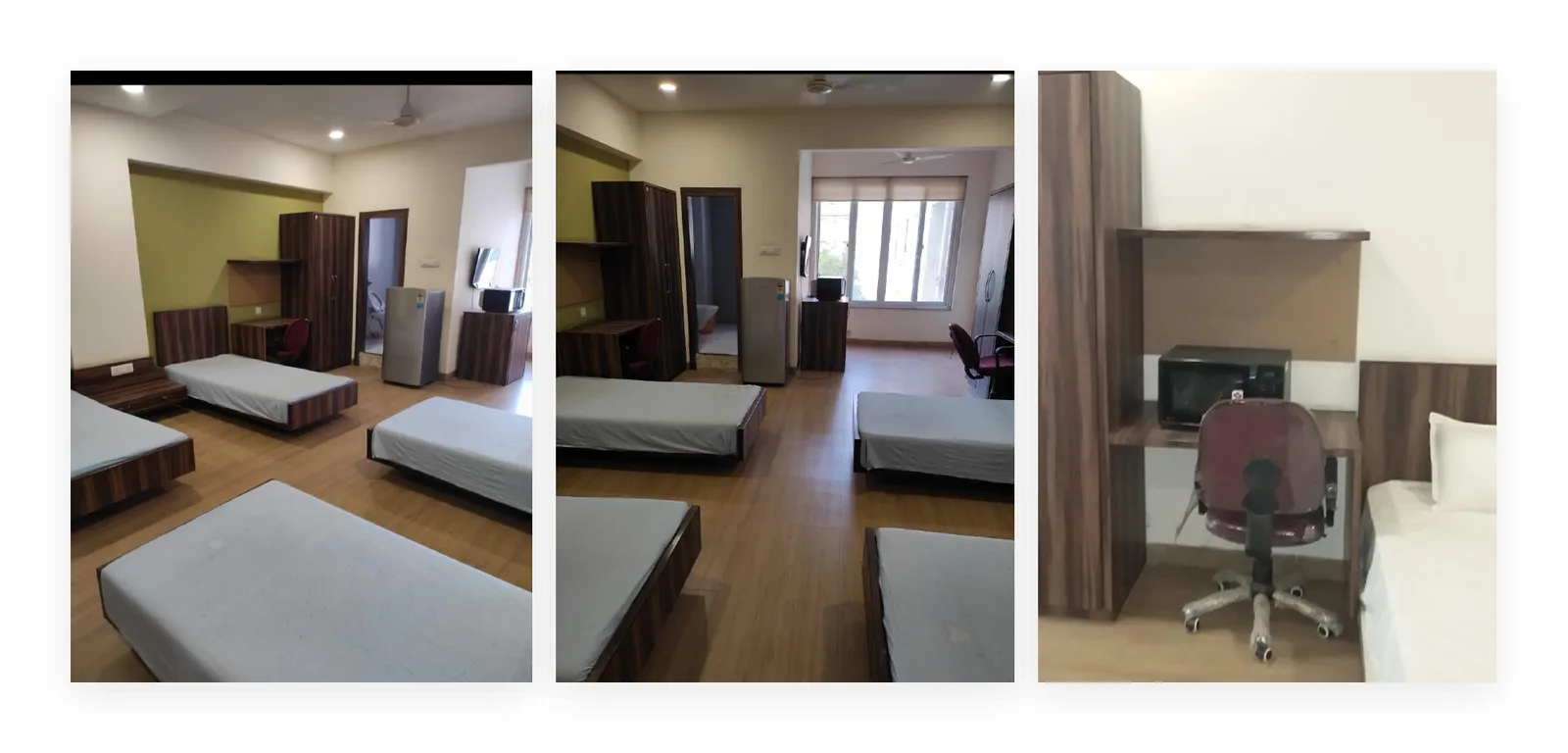 ADYPU Hostel supreme room with study desk, TV, and fridge, for boys