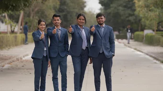 Jagannath University students in formal attire on campus