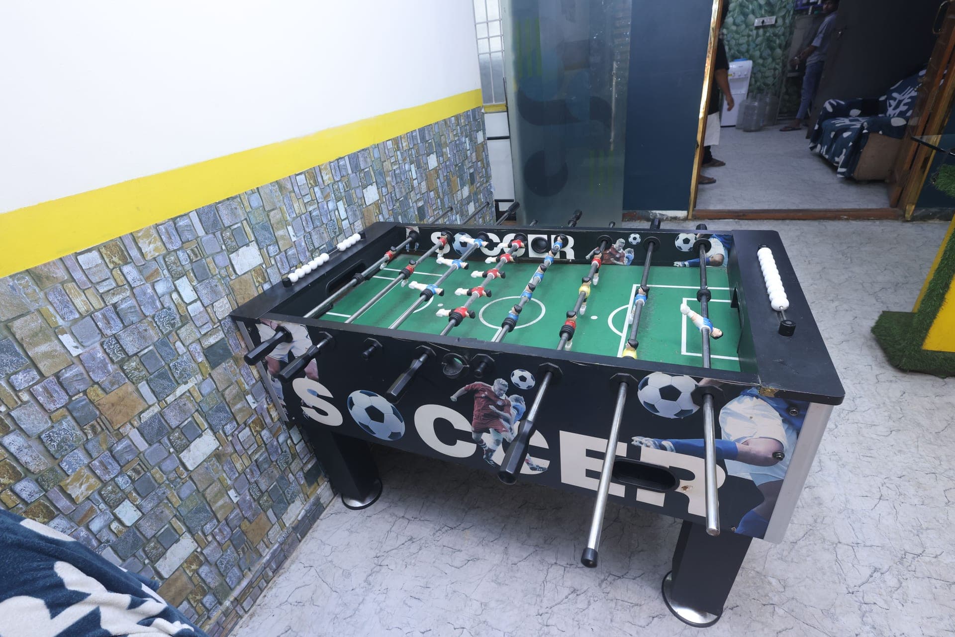Foosball table at Rathinam boys hostel